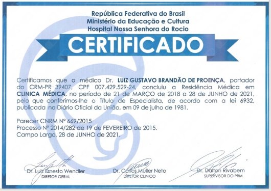 Dr. Luiz Gustavo Brandão de Proença