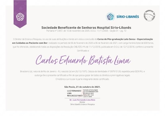 Dr. Carlos Eduardo Lima