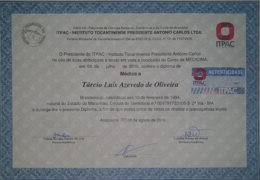 Dr. Tárcio Luis Azevedo de Oliveira