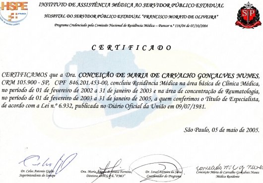 Dra. Conceicao de Maria de Carvalho Gonçalves Nunes